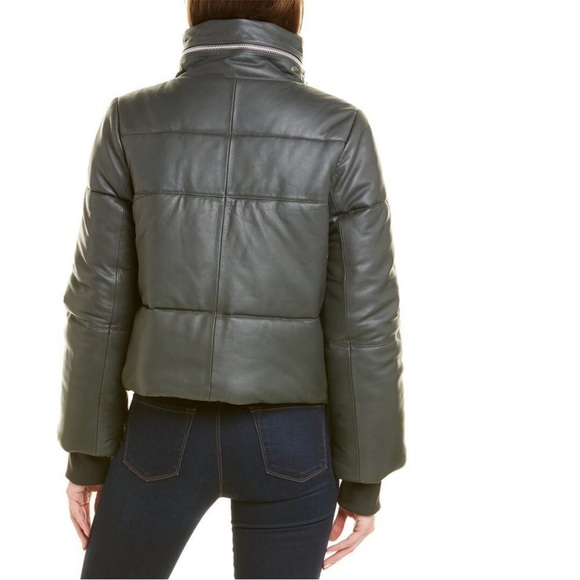 NWT! Walter Baker Leather Puffer Jacket. Size Small - Picture 7 of 8